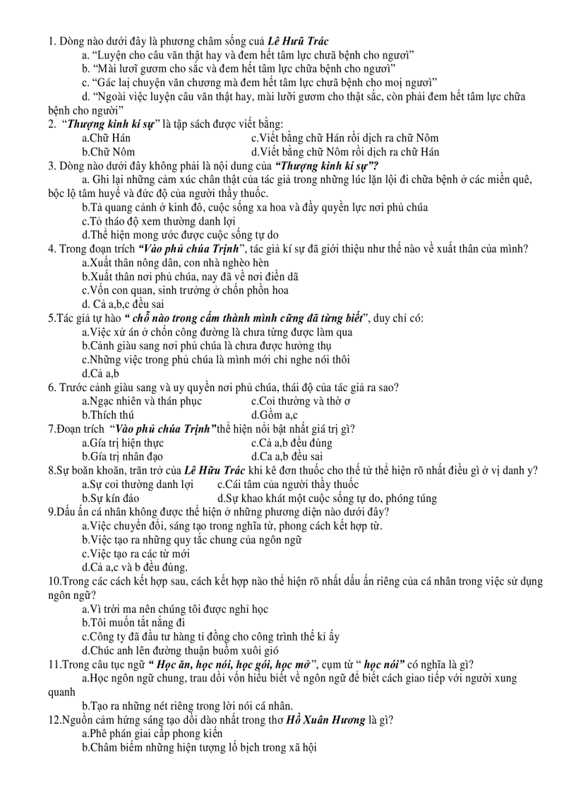 image for page 500 câu hỏi trắc nghiệm ngữ văn