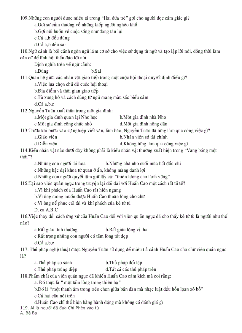 image for page 500 câu hỏi trắc nghiệm ngữ văn