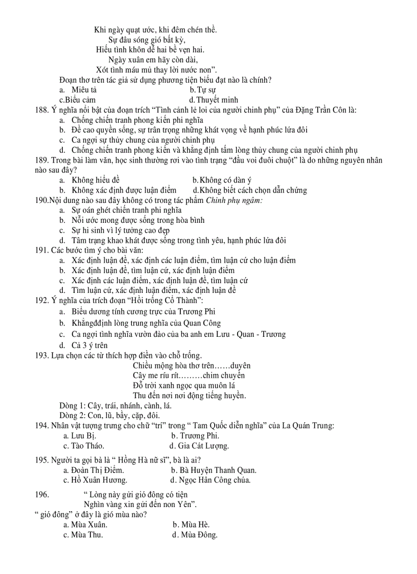 image for page 500 câu hỏi trắc nghiệm ngữ văn