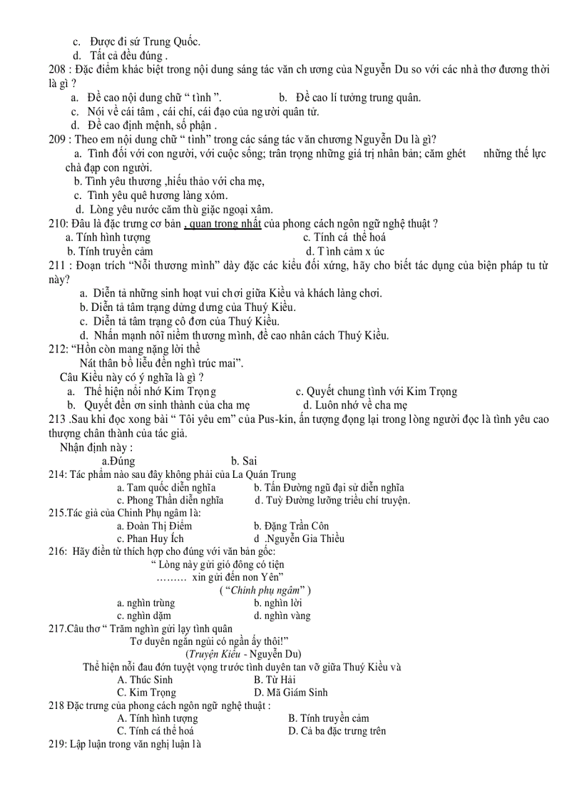 image for page 500 câu hỏi trắc nghiệm ngữ văn