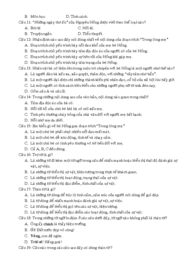 image for page 57 câu trắc nghiệm văn 8