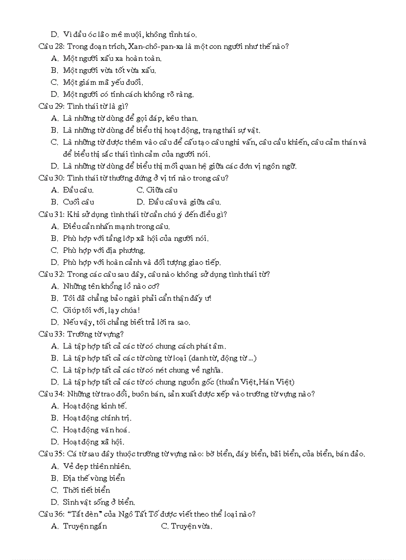 image for page 57 câu trắc nghiệm văn 8