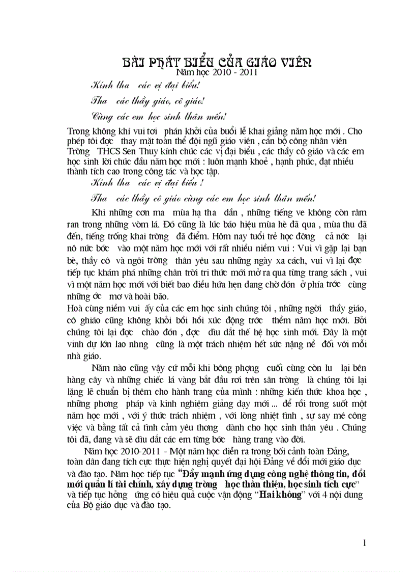 image for page Bai phat bieucua gv le khai giang