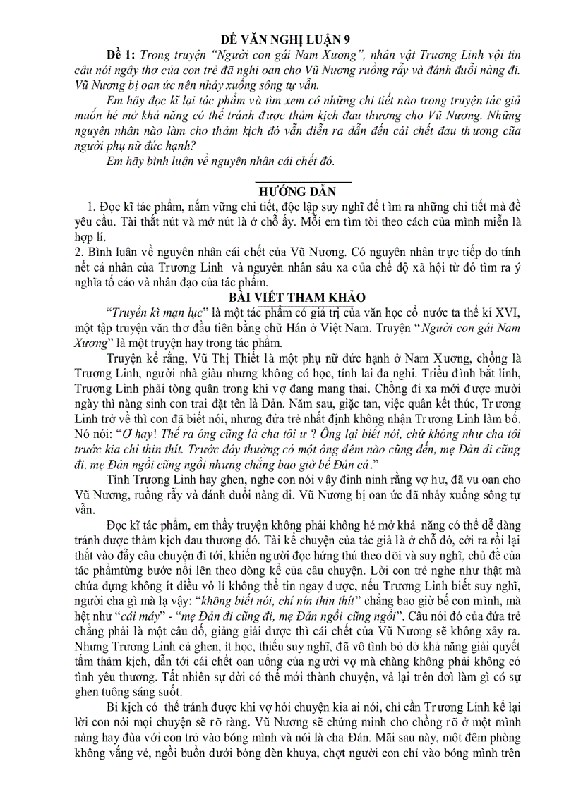 image for page Bài văn hay thi vào 10