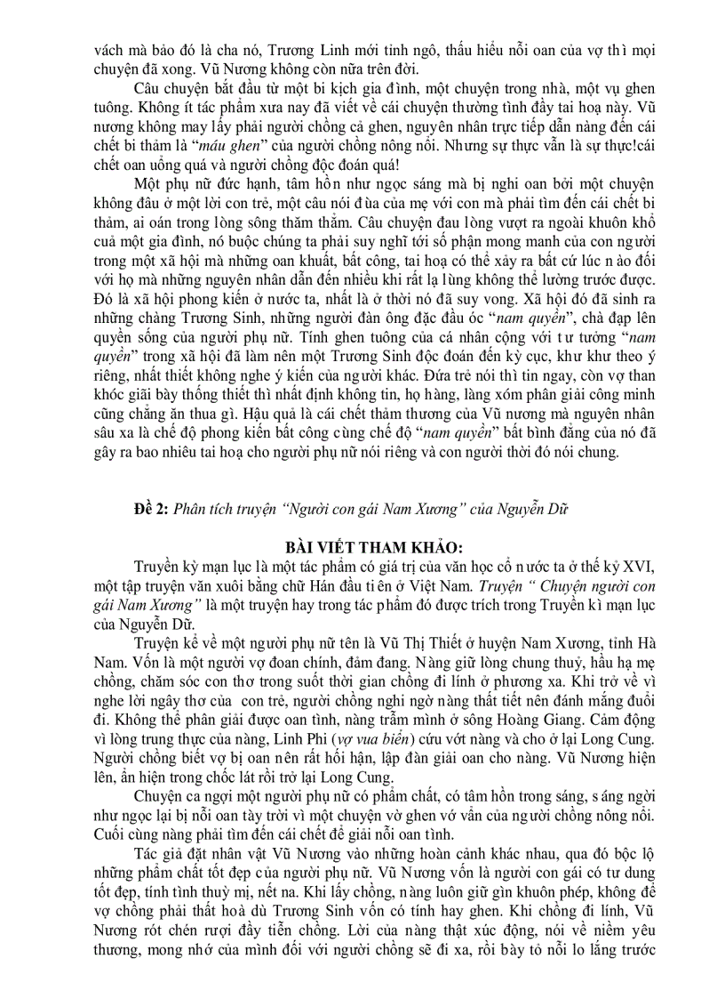 image for page Bài văn hay thi vào 10