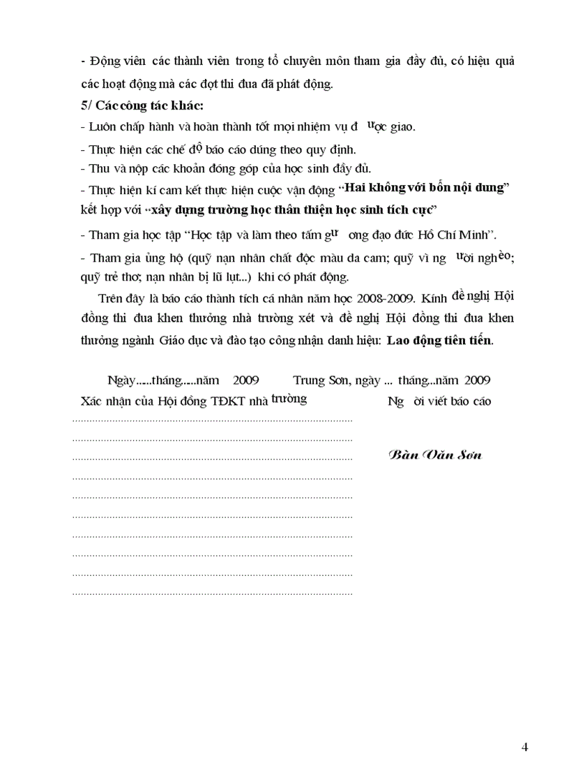 image for page Bản tự nhận xét xếp loại giáo viên