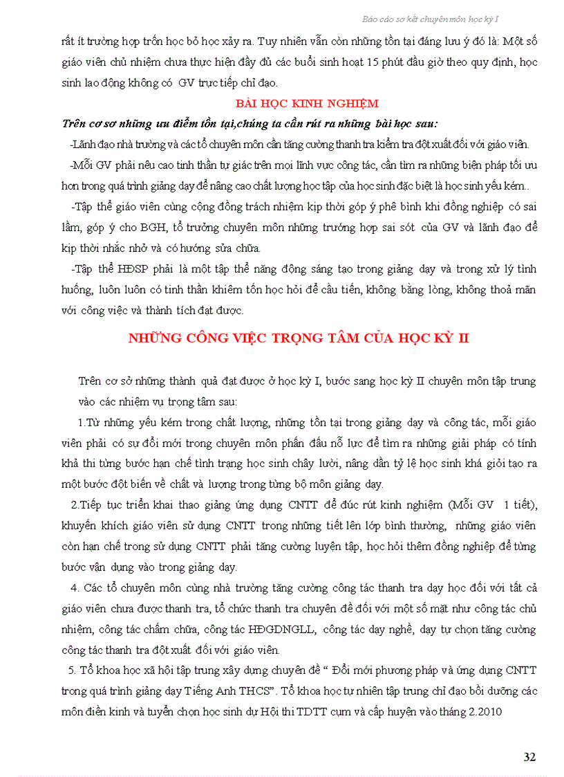 image for page Báo cáo sơ kết hk1 năm học 2009 2010