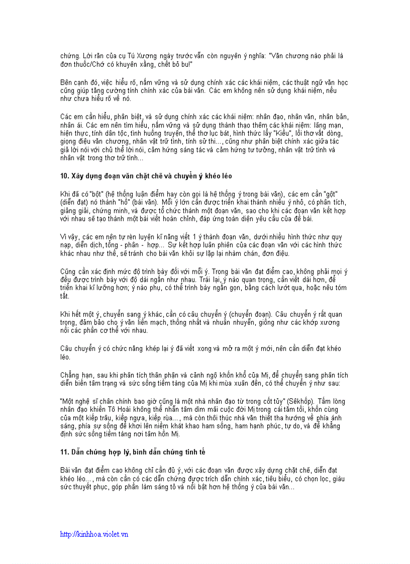 image for page Bí quyết ôn thi môn văn hiệu quả