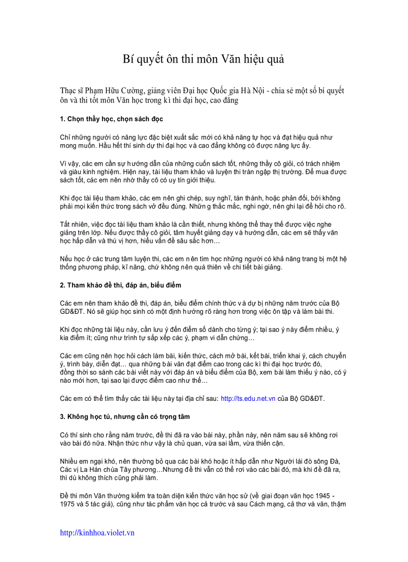 image for page Bí quyết thi môn Ngữ văn có hiệu quả