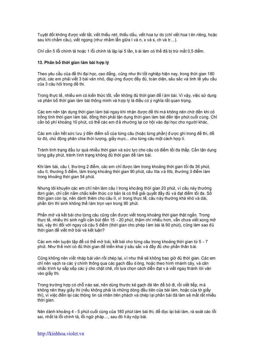 image for page Bí quyết thi môn Ngữ văn có hiệu quả