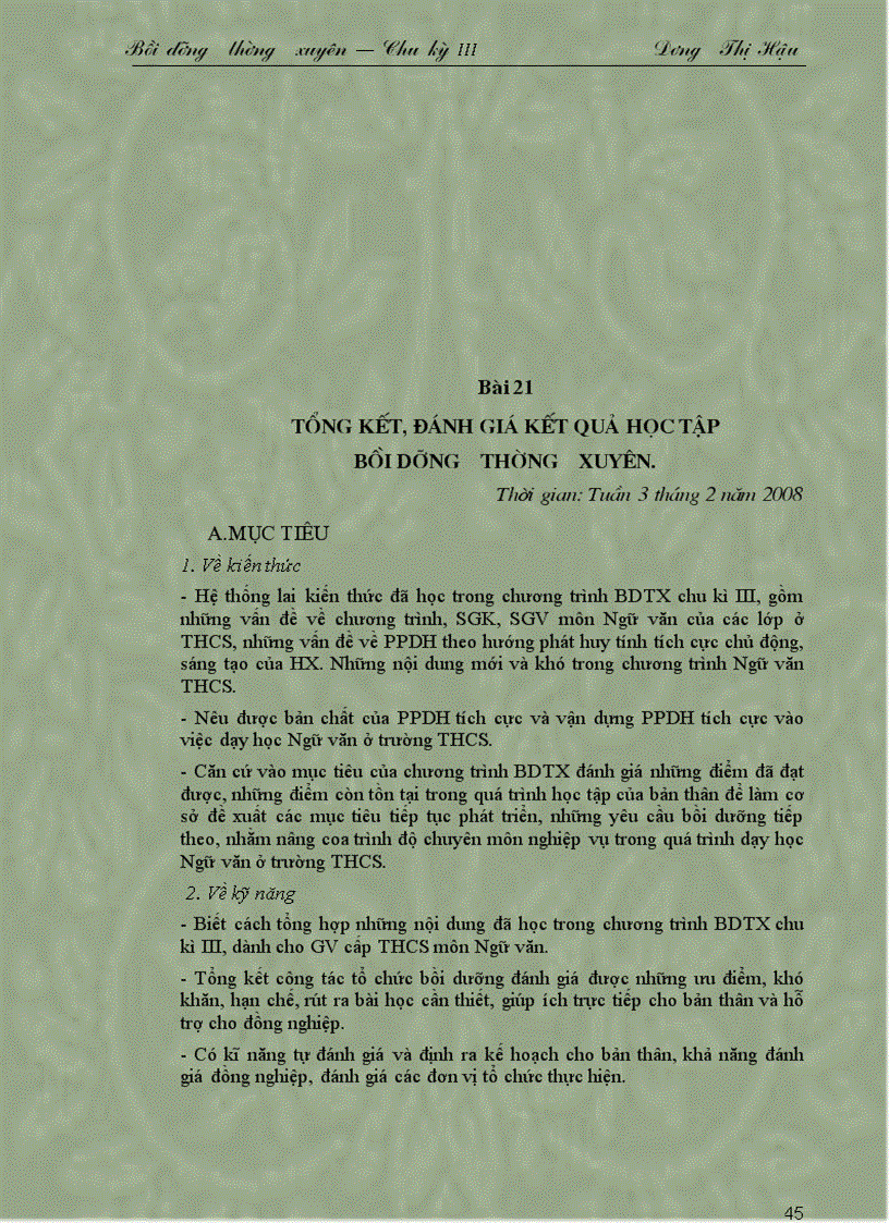image for page Bồi dưỡng thường xuyên chu kì III