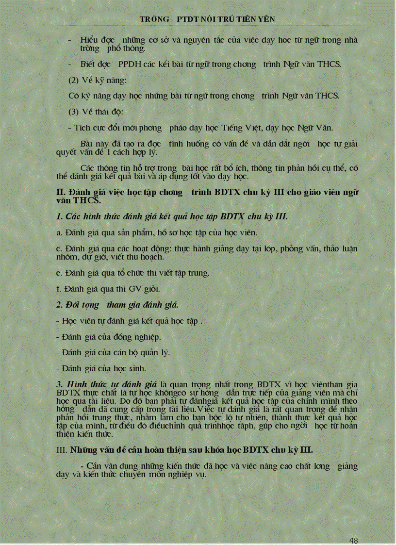 image for page Bồi dưỡng thường xuyên chu kì III