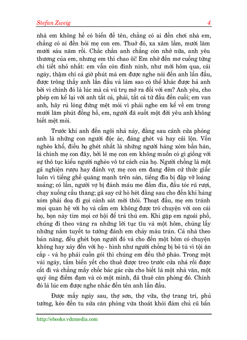 image for page Bức thư gửi người đàn bà không quen