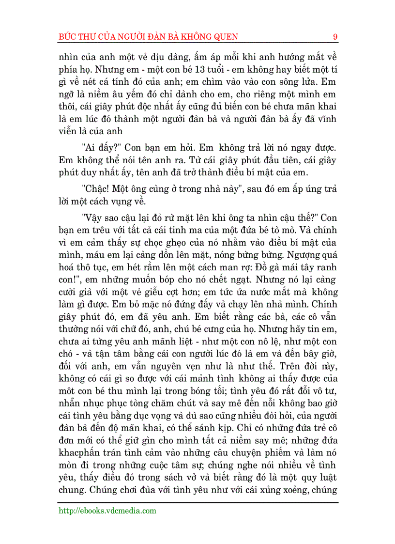 image for page Bức thư gửi người đàn bà không quen