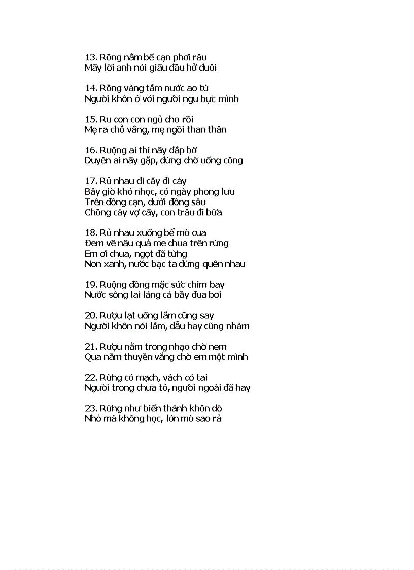 image for page Ca dao tục ngữ bắt đầu chữ R