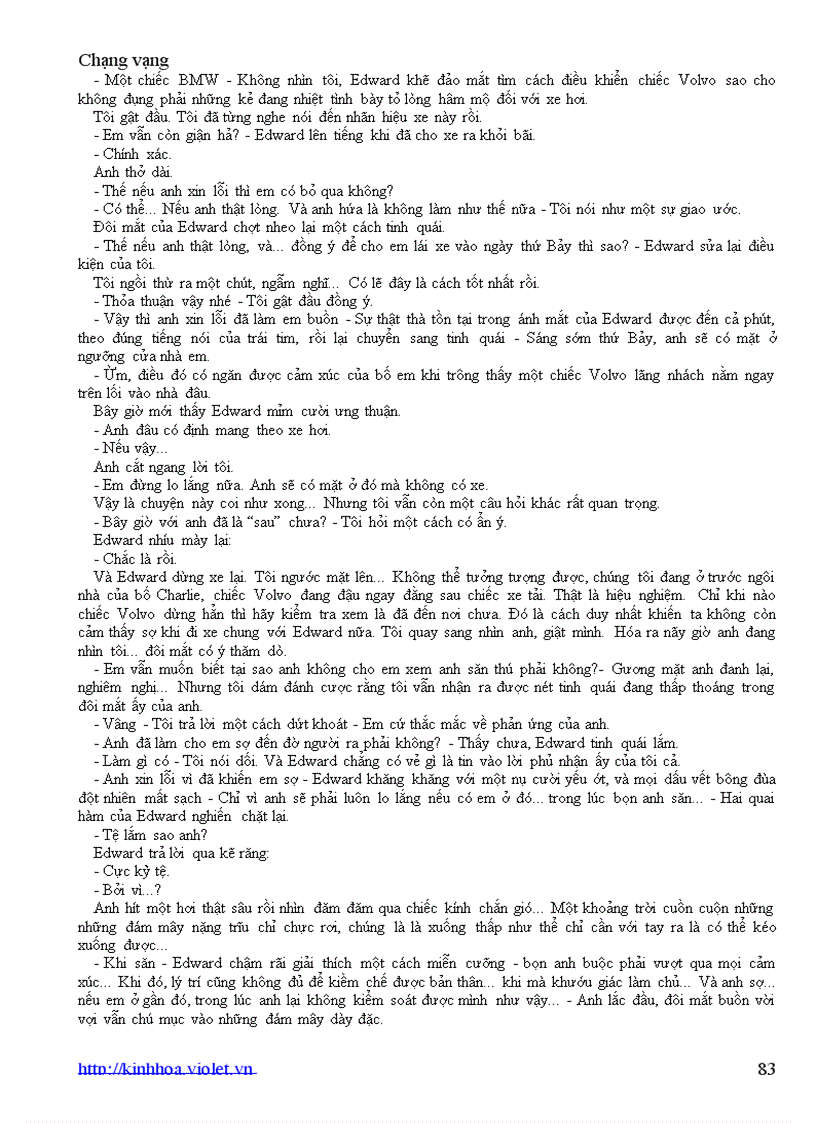 image for page Chạng vạng Tiểu thuyết