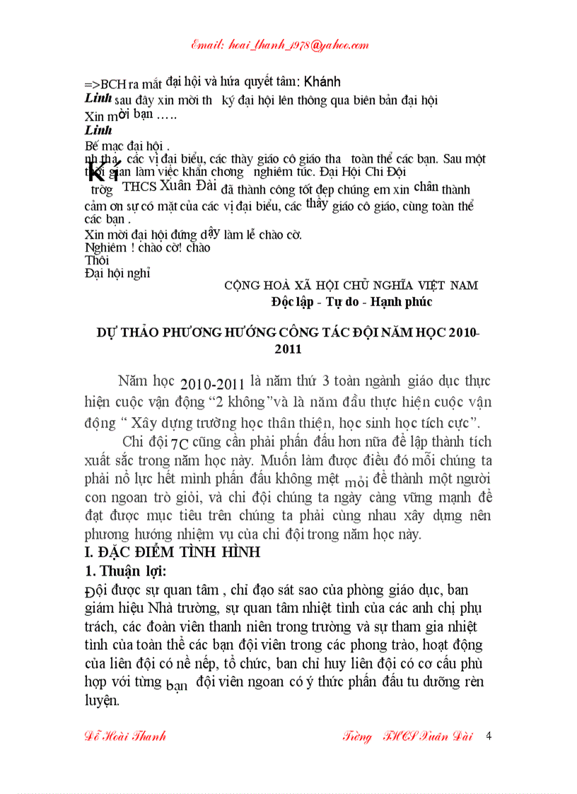 image for page Chương Trình Đại Hội Chi Đội chi tiết