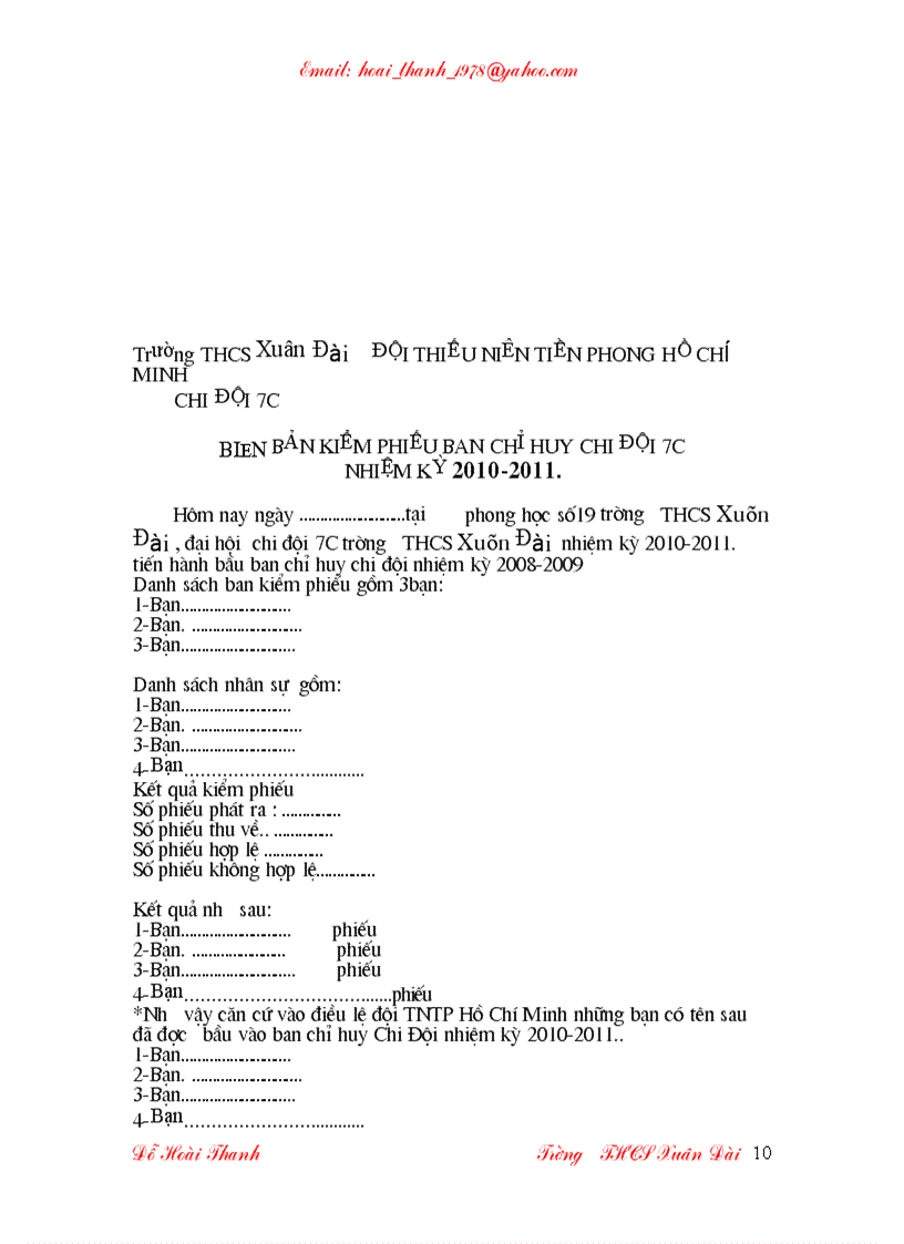 image for page Chương Trình Đại Hội Chi Đội chi tiết