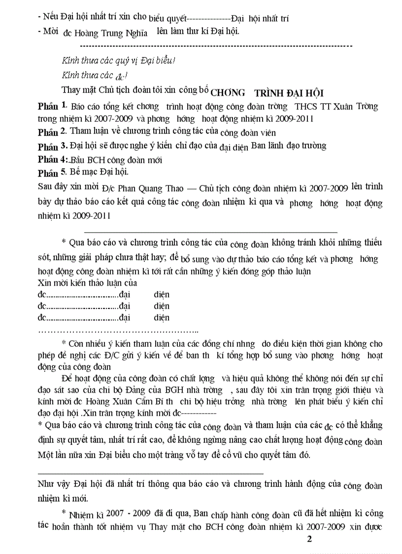 image for page Chương trình đại hội công đoàn