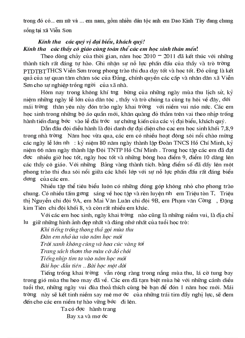 image for page Chương trinh khai giảng