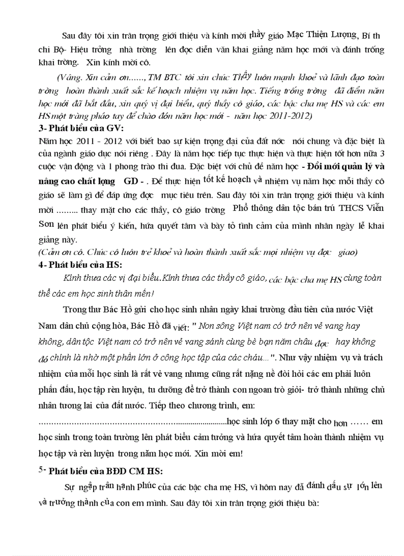 image for page Chương trinh khai giảng