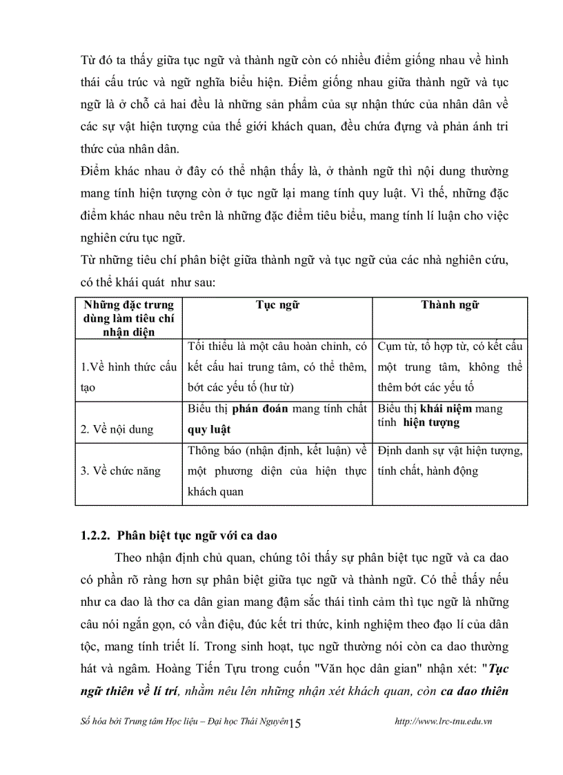 image for page Đặc điểm cấu trúc hình thức và ngữ nghĩa của tục ngữ dân tộc Tày