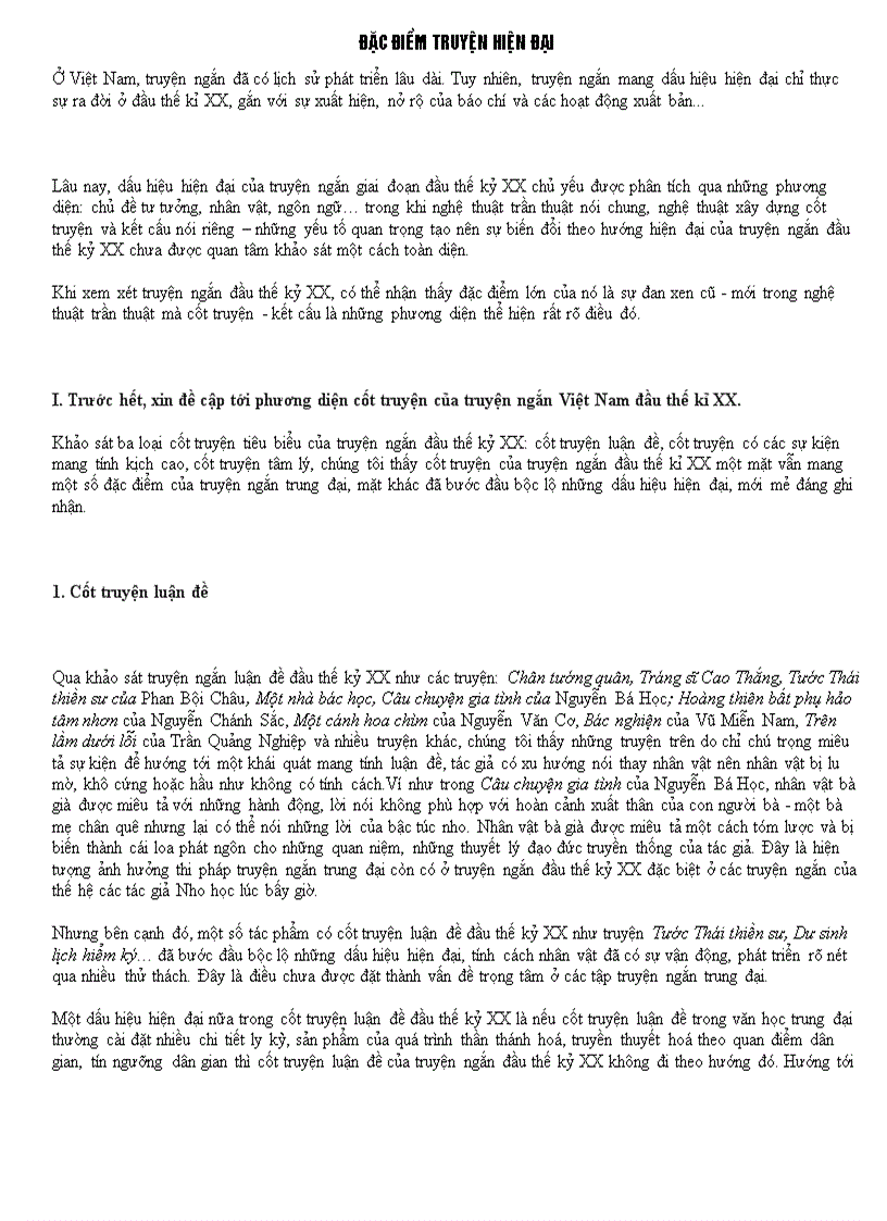 image for page Đặc điểm truyện hiện đại