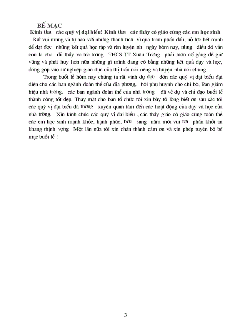 image for page Dẫn chương trình lễ sơ kết học kì 1