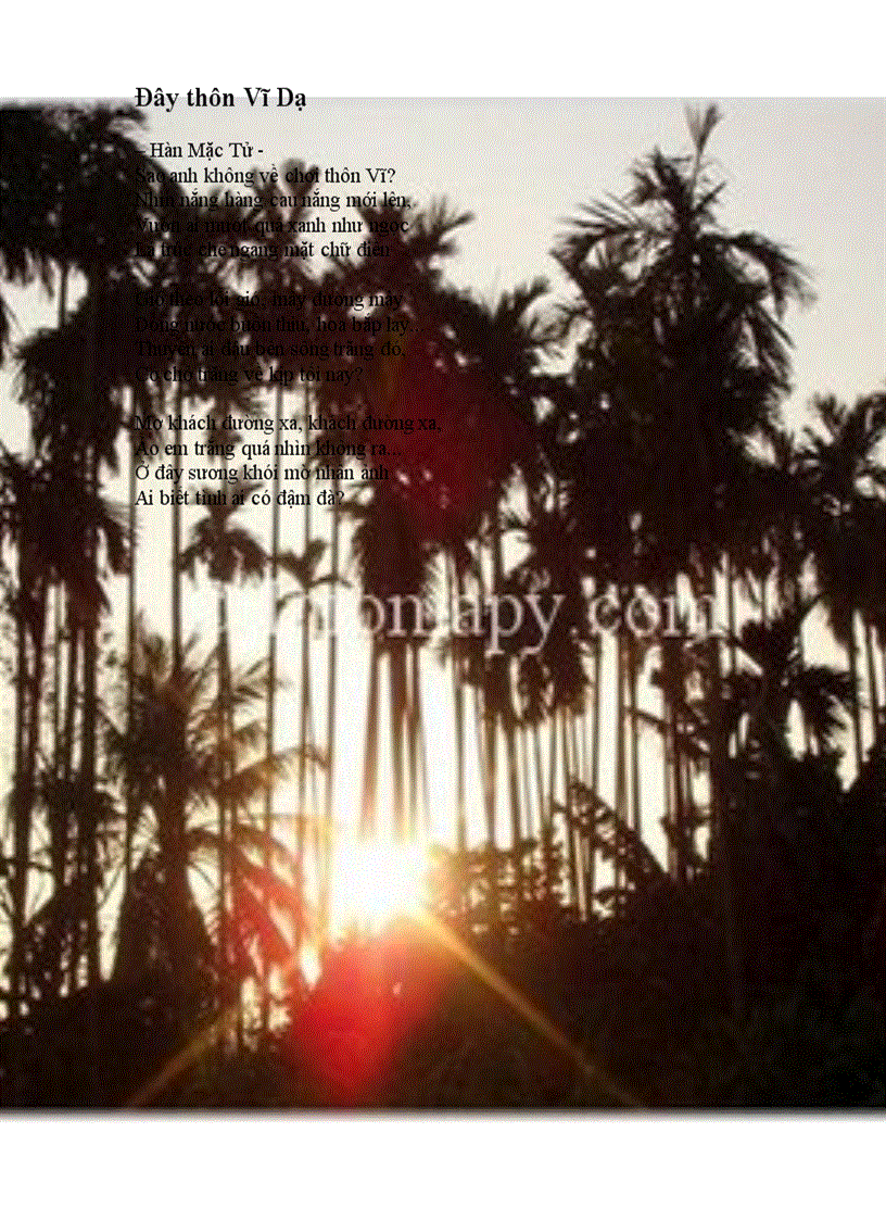 image for page Đây thôn Vĩ Dạ Hàn Mặc Tử