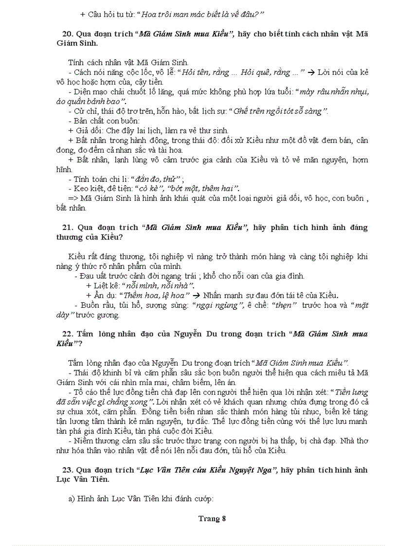 image for page Đề cương ôn tập Văn 9 HKII