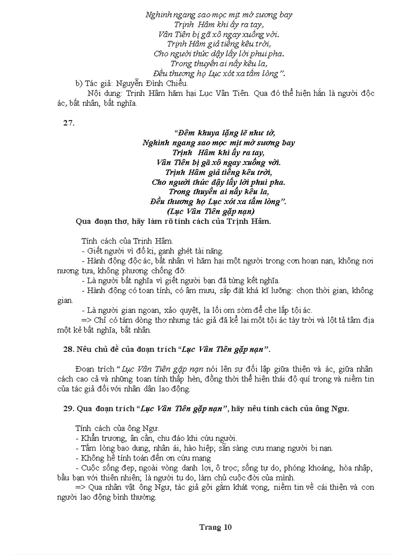 image for page Đề cương ôn tập Văn 9 HKII