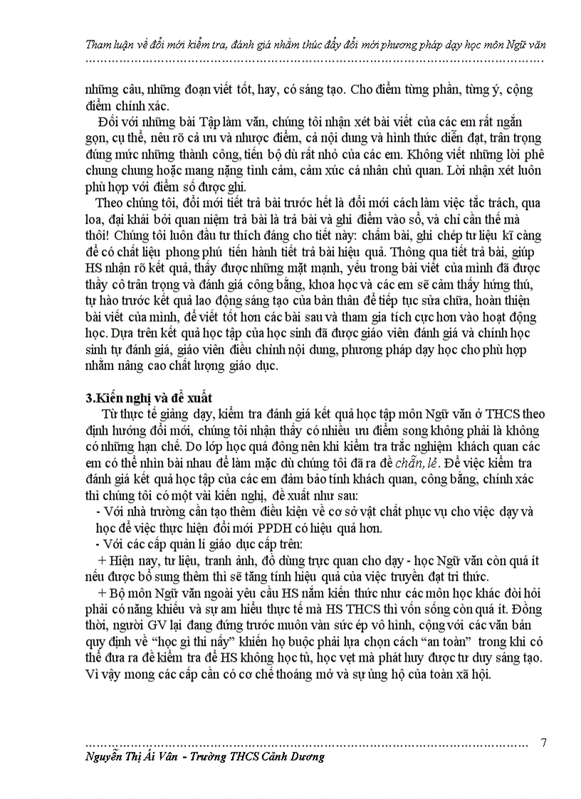 image for page Đổi mới kiểm tra đánh giá kết quả học tập môn ngữ văn