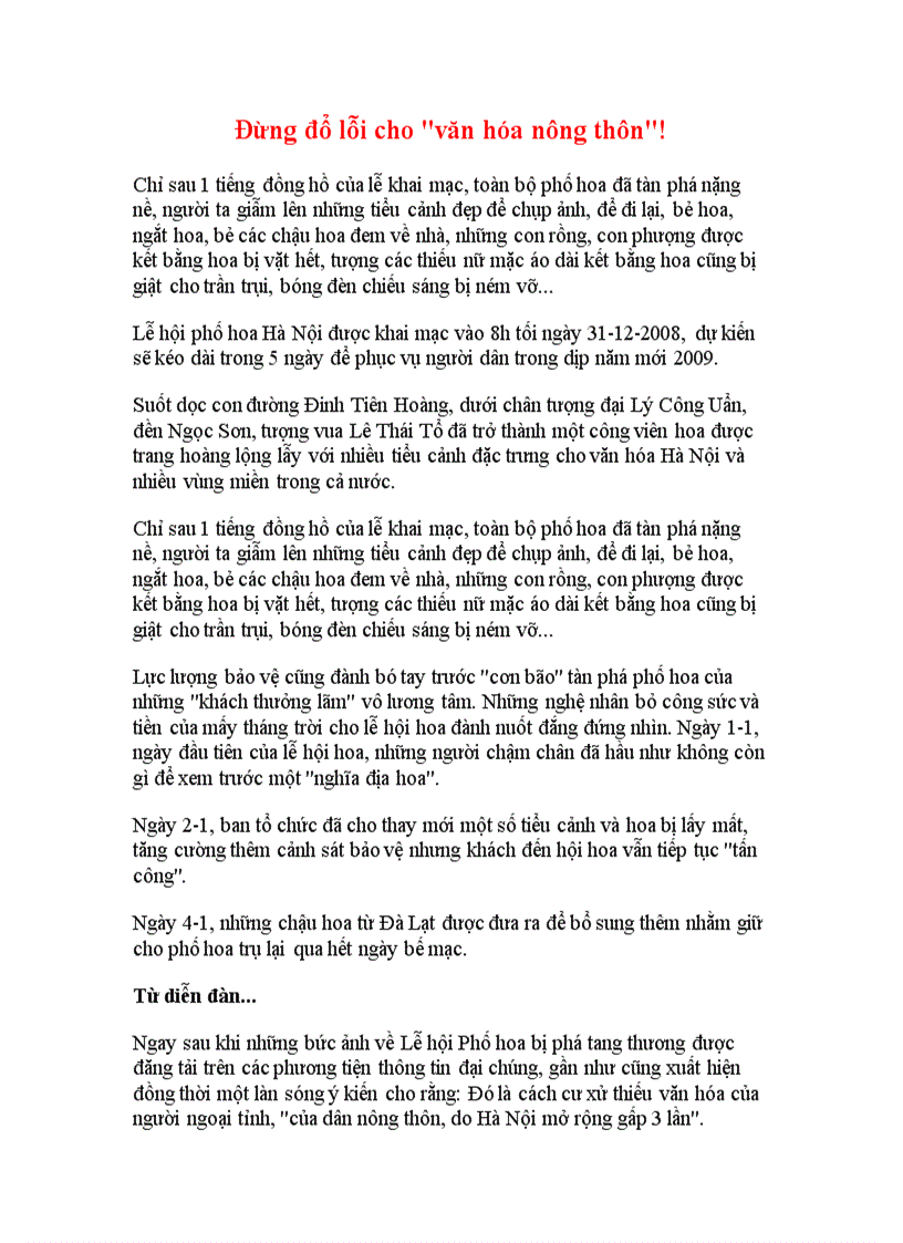 image for page Đừng đổ lỗi cho văn hoá nông thôn