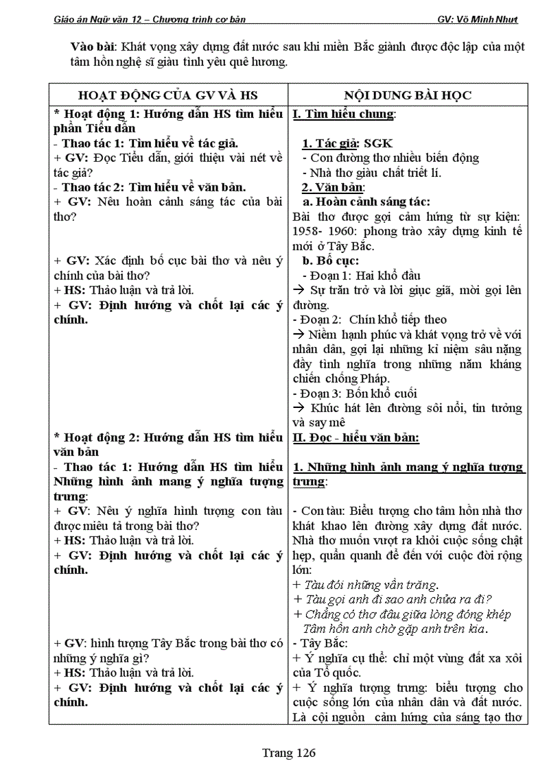 image for page Giáo án ngữ văn 12 Chuẩn miễn chê