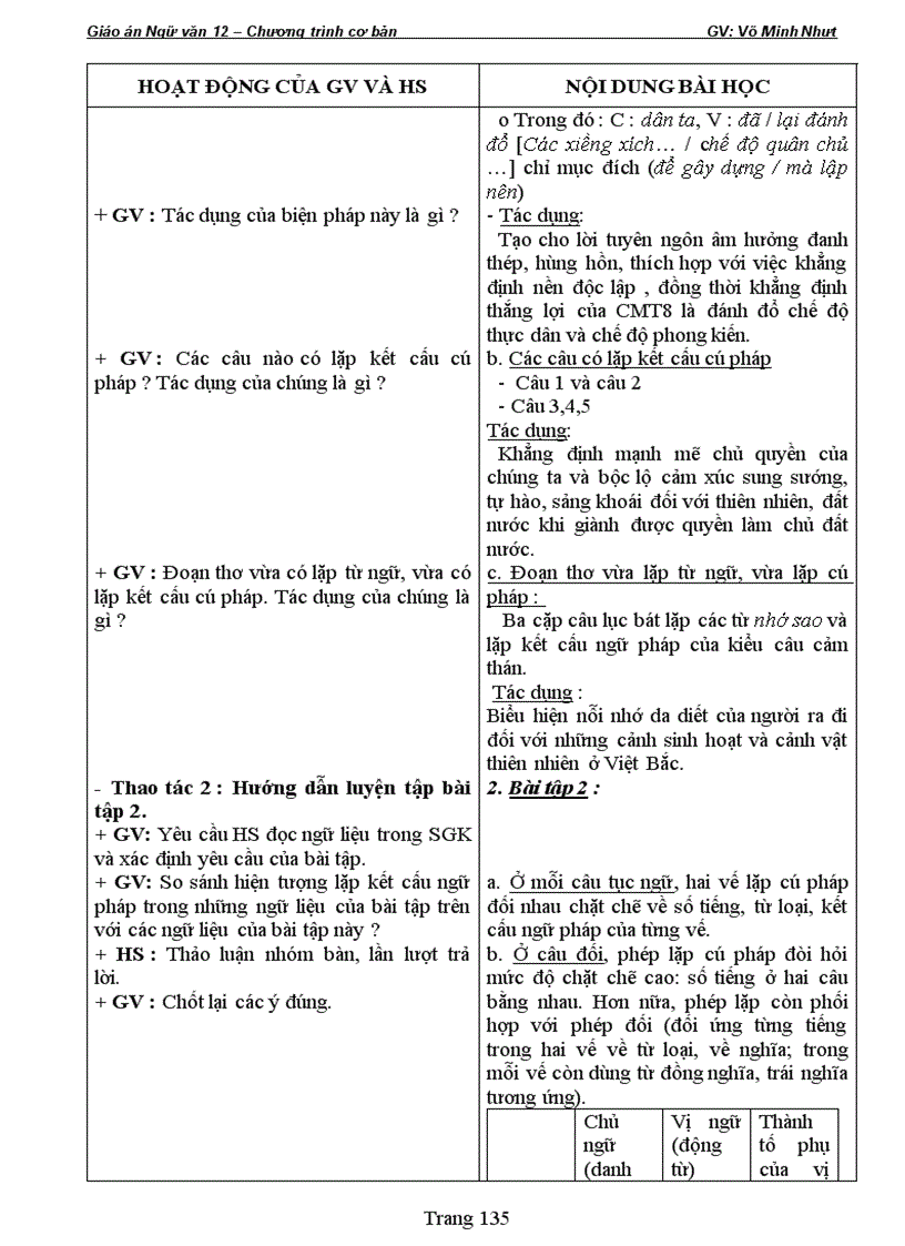 image for page Giáo án ngữ văn 12 Chuẩn miễn chê