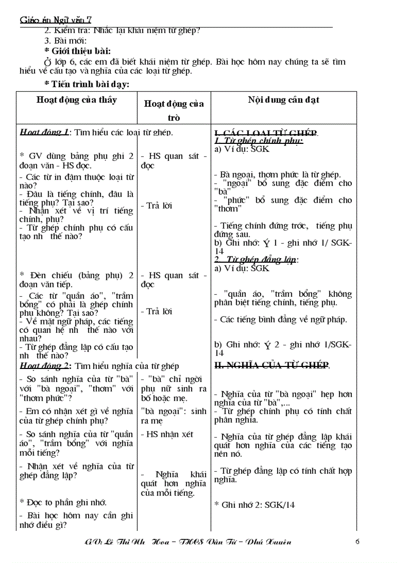 image for page Giáo án ngữ văn 7 Mới hay