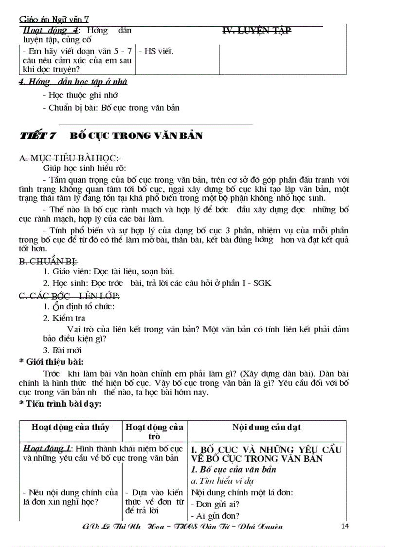 image for page Giáo án ngữ văn 7 Mới hay