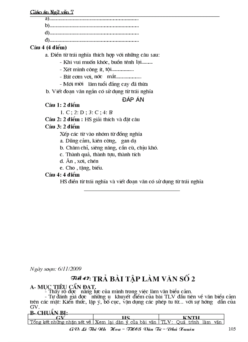 image for page Giáo án ngữ văn 7 Mới hay