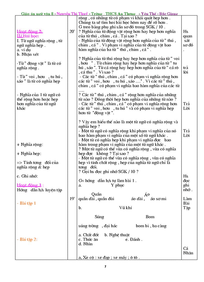 image for page Giáo án Ngữ Văn 8 Miễn chê