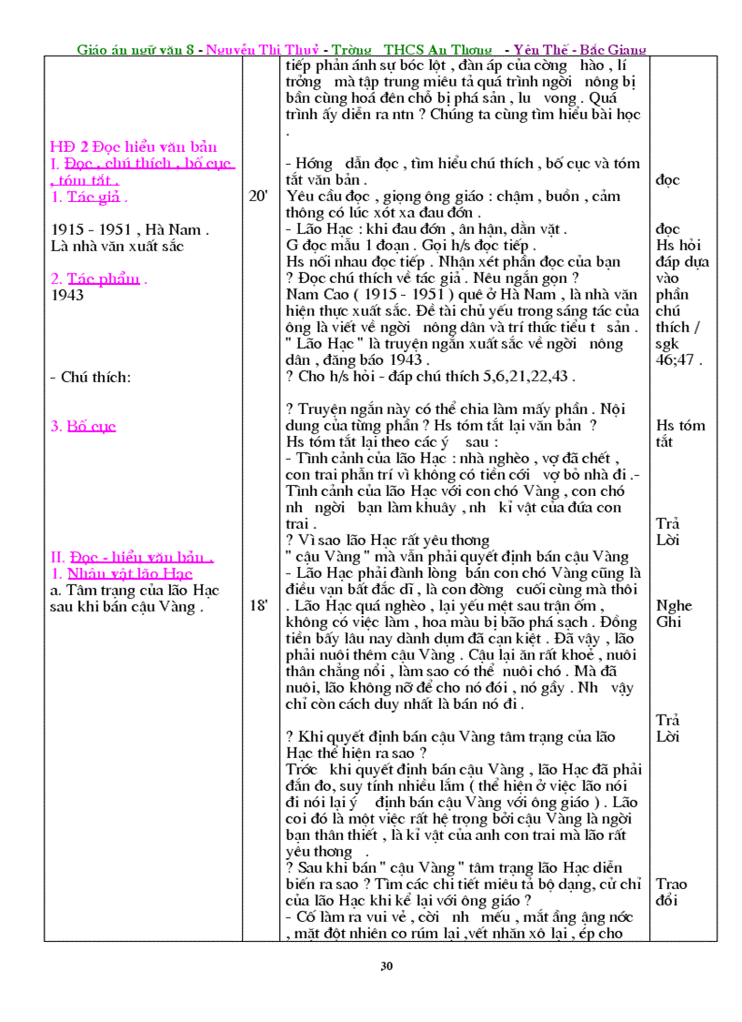 image for page Giáo án Ngữ Văn 8 Miễn chê