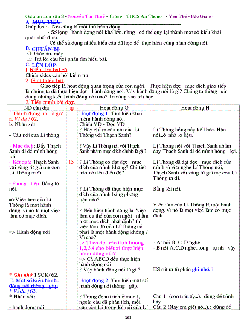 image for page Giáo án Ngữ Văn 8 Miễn chê