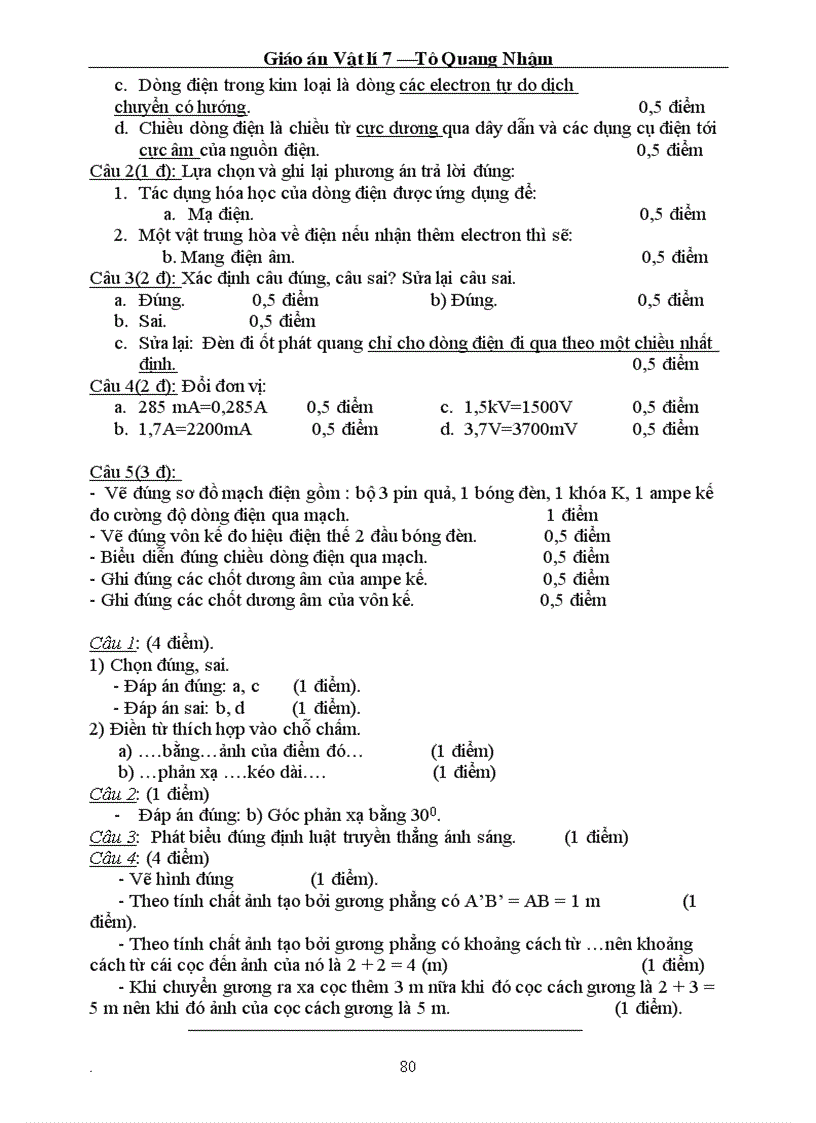 image for page Giao an vat li 7 co tich hop BVMT