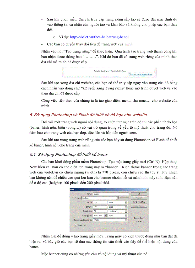 image for page Giao trinh tao web tren violet