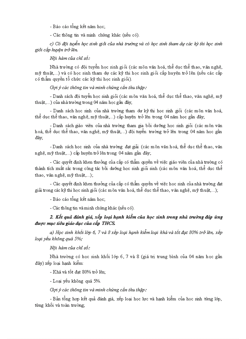 image for page Hướng dẫn xác định thông tin minh chứng