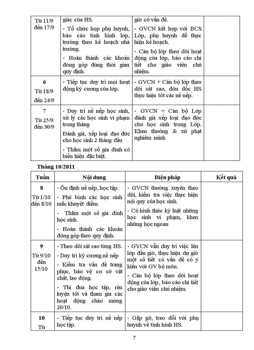 image for page Kế hoạch chủ nhiệm