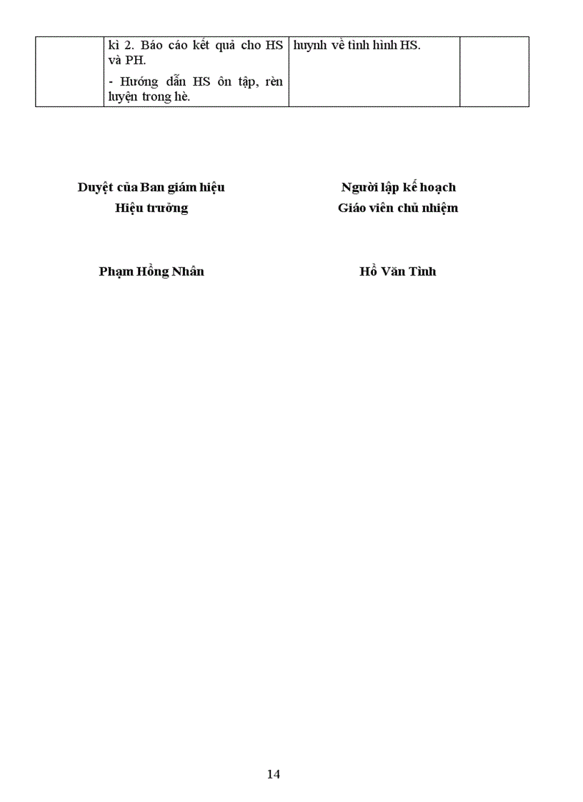 image for page Kế hoạch chủ nhiệm