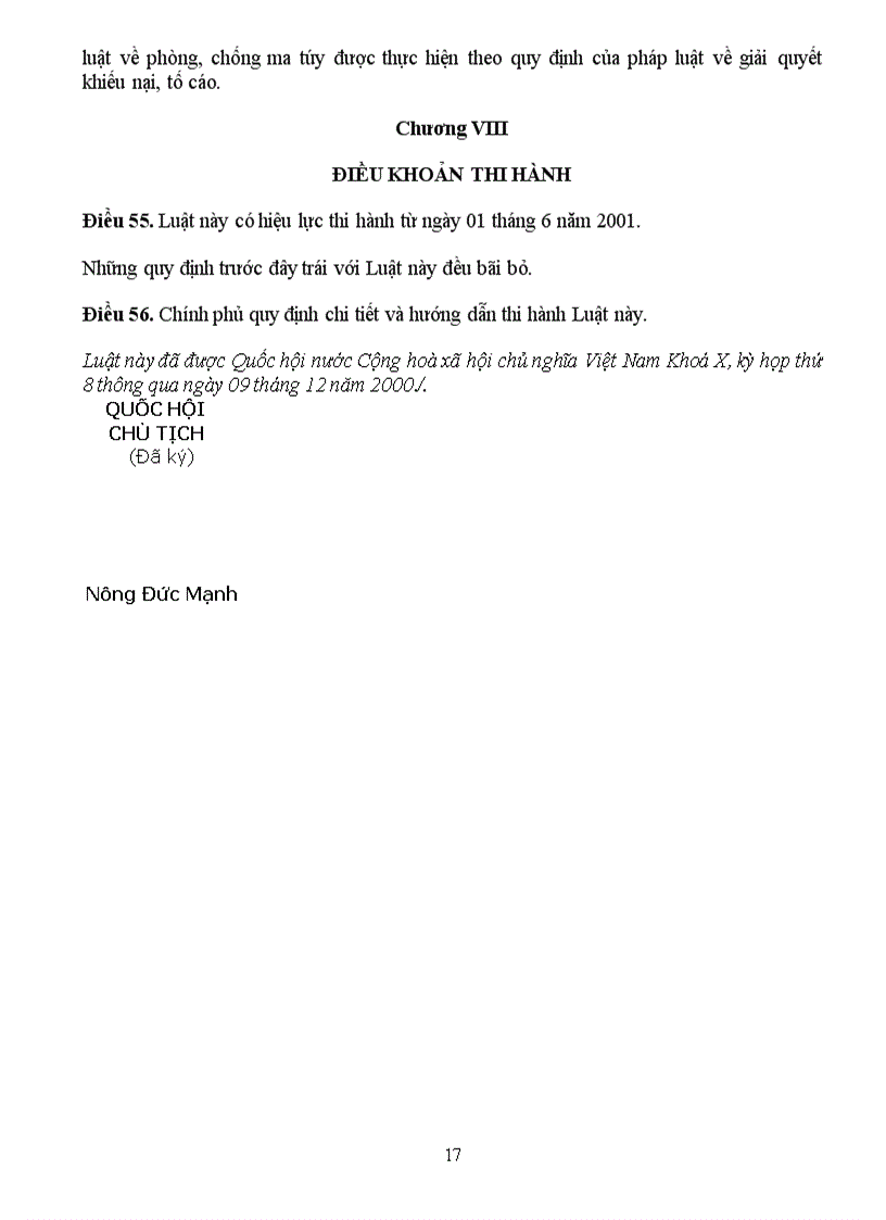 image for page Luật phòng chống ma túy