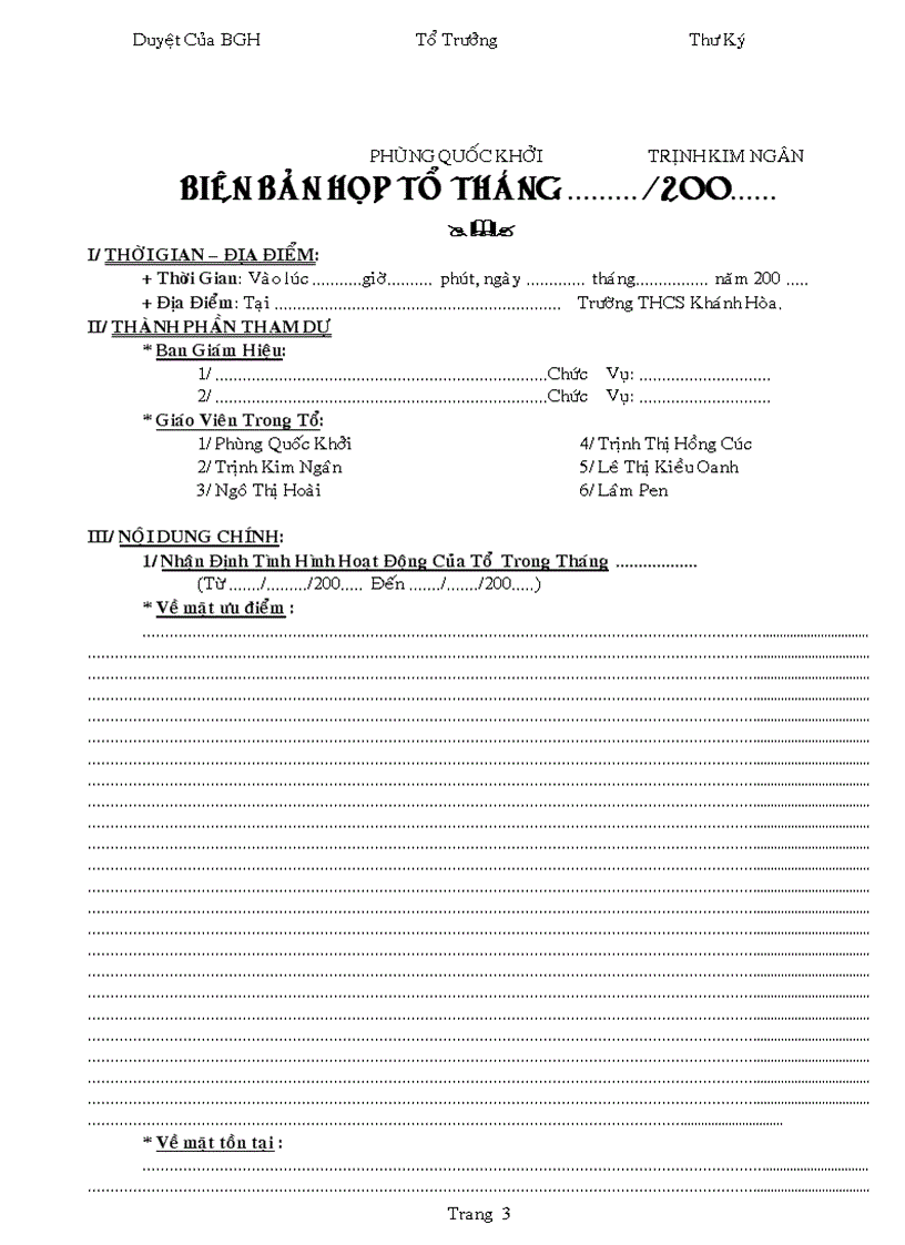 image for page Mẫu biên bản hop tổ