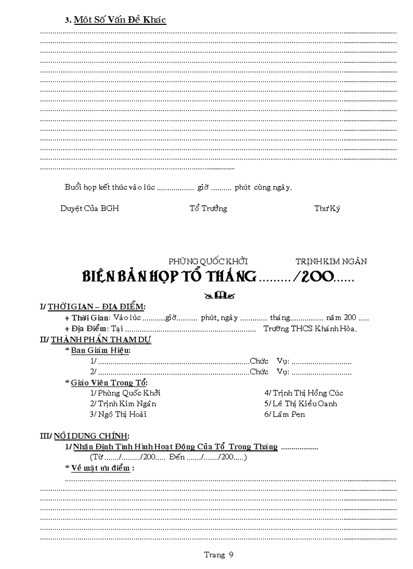 image for page Mẫu biên bản hop tổ