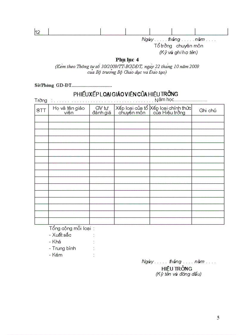 image for page Mẫu phiếu gv tự đánh giá
